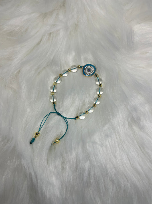 Turquoise Eye with Clear Quartz